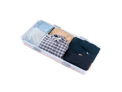 Úložný box pod posteľ na kolieskach 1010×510×150 mm, s vekom, 2 ks