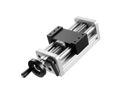 Lineárny aktuátor 100 mm zdvih, guľôčková skrutka, c7, ručná kľuka