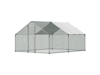 Vonkajší výbeh pre hydinu 9.8×13.1×6.5 ft s krytom a špicatou strechou