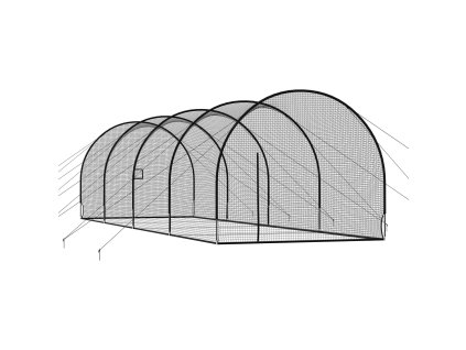 Klietka na baseball 12200×3700×3050mm, 4-vrstvová bezuzlová sieť