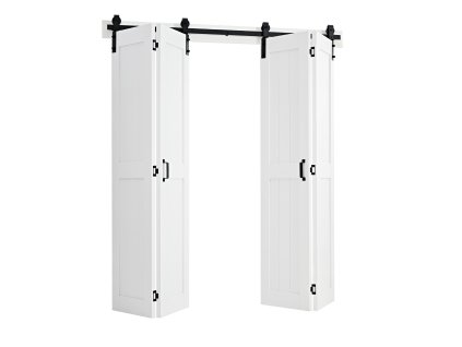 Dvojkrídlové skladacie dvere 1829×2134 mm, mdf, predmontované, biele