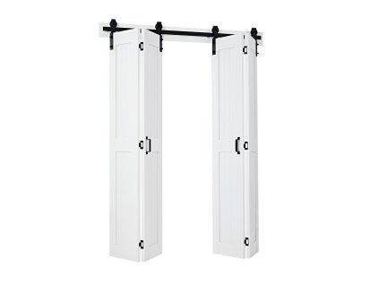 Dvojkrídlové skladacie posuvné dvere mdf 1219×2134 mm, biele