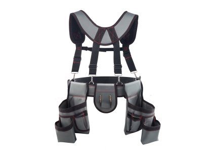 Pás na náradie s 22 vreckami a trakmi, nastaviteľný 81–173 cm