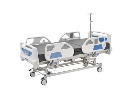 Elektrické nemocničné lôžko 5 funkcií cpr, Trendelenburg, kolieska 127mm