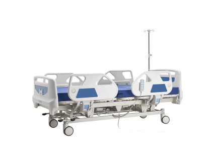 Elektrické lôžko 5 funkcií, trendelenburg, kolesá 127mm, nosnosť 250 kg