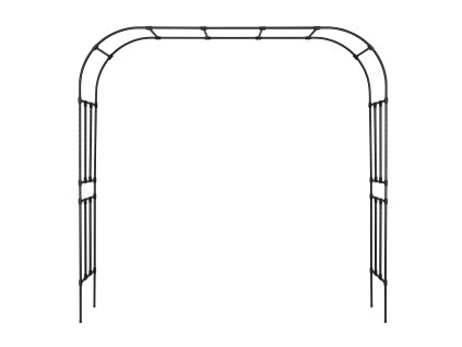 Záhradný oblúk kovový 2.4×2.5×0.4 m pre popínavé rastliny s kolíkmi