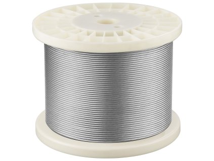 Nerezové lanko 316, priemer 3,2 mm, dĺžka 152 m, pevnosť 798 kg, 1×19