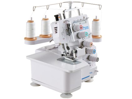 Overlockový šijací stroj 1250 steh/min, 3 a 4-nitný, s led, biely