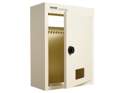 Schránka do steny, oceľ, 12.5×6.3×16.9", komb. zámok 13" 2.8-7.9"