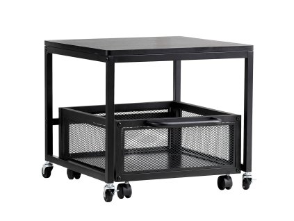 Stojan pod mini chladničku s úložným vozíkom 198 lbs nosnosť, čierny