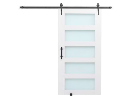 Posuvné dvere v štýle stodoly 1067×2134mm, mdf so sklom, pvc, h-rám