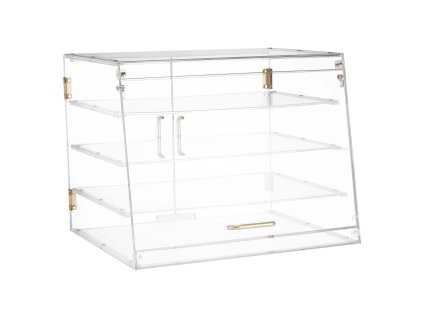 Pultová vitrína 4 poschodia akryl magnetické dvierka 530×435×415 mm