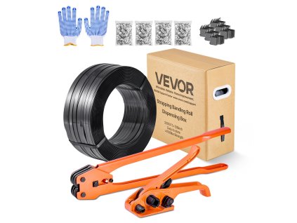 Sada na páskovanie s nástrojom, PET páska 610 m, 600 spon, 200 rohov