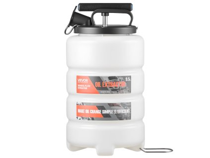 Manuálny odsávač tekutín, 9,5 l, hadica 150 cm, 3×120 cm, HDPE nádrž