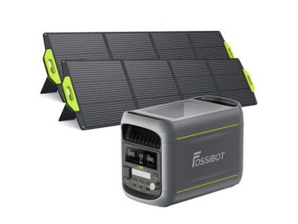 FOSSiBOT F1800 Portable Power Station + 2×SP200 200W Foldable Solar Panel