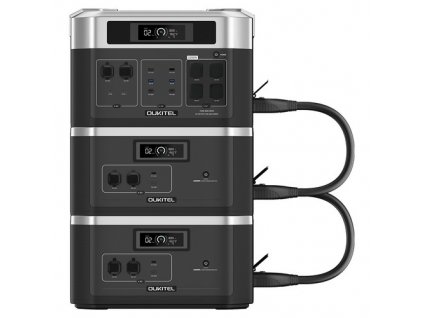 OUKITEL BP2000 Portable Power Station + 2 x OUKITEL B2000 Battery Pack, 2048Wh/640000mAh LiFePO4 Battery Solar Generator, 2200W AC Output, 2000W UPS, 1800W AC Charging, Expand Up to 7 Battery Packs, 15 Outputs