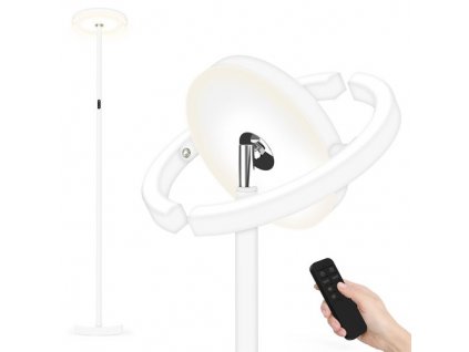 FIMEI PY-F1202 LED Floor Lamp, Central Downward Light, 3000K-6000K Color Temperature, Stepless Dimming, Remote Control/Touch Control, for Living Room - White