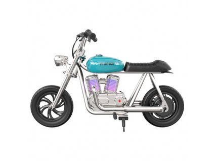HYPER GOGO Pioneer 12 Plus with App Electric Motorcycle for Kids, 24V 5.2Ah 160W with 12'x3' Tires, 12KM Top Range - Blue