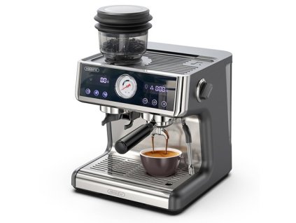 HiBREW H7A Coffee Maker Espresso Machine, 20 Bar Pressure, Dual Boiler System, 30 Levels Grinder, 250g Coffee Bean Capacity, LCD Touch Screen