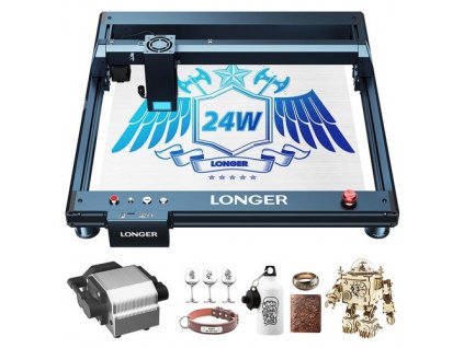 Longer Laser B1 20W Laser Engraver Cutter, 4-core Laser Head, 22-24W Output Power, 450 x 440mm Engraving Area