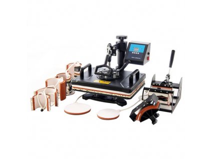 SHUOHAO 10 In 1 Heat Press Machine, 11.4*15in, for Cap/Bag/Mouse Pad/Phone Case/Tape/Stickers/Mug/Plate/Puzzle/T-shirts