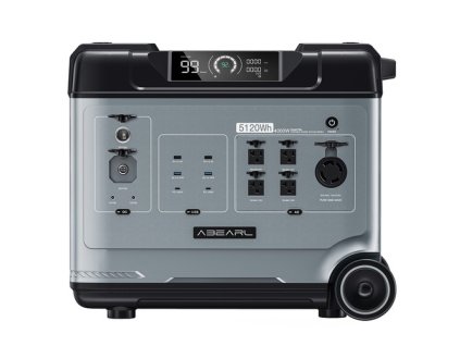 OUKITEL P5000 Pro Portable Power Station, 5120Wh LiFePO4 Battery, 4000W AC Output, Smart Temperature Control, Dual 100W USB-C, Seamless UPS Battery Backup, 15 Outputs, App Control, with Wheels