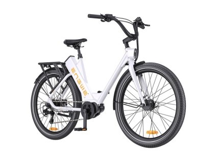 ENGWE P275 ST Urban Electric Bike, 250W Brushless Mid-drive Torque Sensor Motor, 36V 19.2Ah Battery, 260km Max Range, Hydraulic Disc Brake, 27.5'' Spoke Tires, SHIMANO 9-speed - White