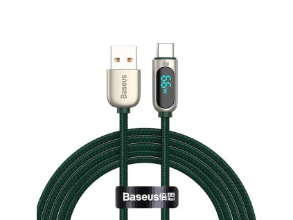 Kabel displeje Baseus USB pro typ C, 66 W, 2 m (zelený)