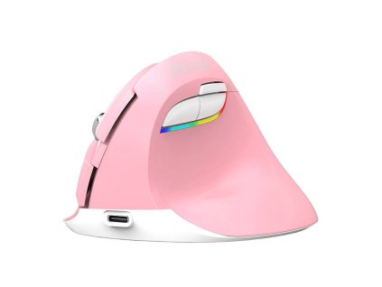 132354 1 bezdrotova vertikalna mys delux m618mini db bt 2 4g 2400dpi ruzova