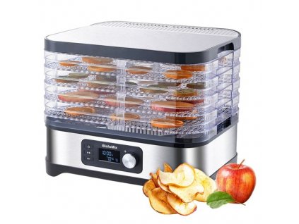 BioloMix BD1200 Food Dryer Dehydrator, 5 Trays, 10L Capacity, BPA FREE, Digital Timer, Temperature Control, for Fruit Vegetable Snacks