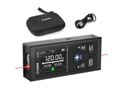 CIGMAN CD-60 Bilateral Laser Distance Meter, 393ft/120M Bilateral Measurement, with M/in/Ft Multiple Units