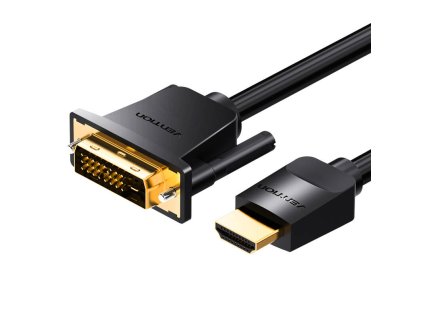Kabel HDMI na DVI (24+1) Vention ABFBH 2 m, 4K 60Hz/1080P 60Hz (černý)