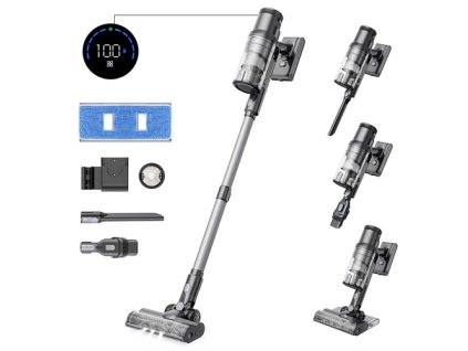 Proscenic P11 Mopping Cordless Vacuum Cleaner, 35KPa Suction, 0.65L Dustbin, 5-Stage Filtration System, 2000mAh Detachable Battery, Up to 50 Mins Runtime, Touch Screen