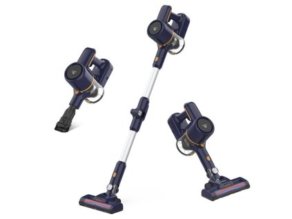 TASVAC N7 Cordless Vacuum Cleaner, 14kPa Suction, 180° Foldable Rod, 2200mAh Rechargeable Battery, LED Headlight, Blue