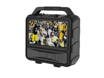 Monster Vmay Bluetooth Speaker with Built-in LCD TV, 15.6” Full HD Screen, 60W Audio, 8 Hours Video Playback, 25 Hours Audio Playback