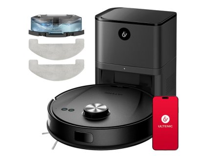 Ultenic T10 Lite Robot Vacuum Cleaner with LiDAR Navigation, 4500Pa Suction, Self-empty, Matrix Clean, Up to 180min Runtime, 2L Dustbin, APP Control/Alexa/Siri/IFTTT, for All Floors Pet Hair