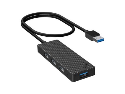 Adaptér Hub 4 v 1, INVZI, MH04, 4x USB 3.0 (černý)