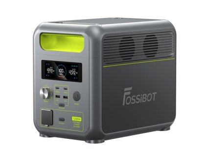 FOSSiBOT F1200 Portable Power Station, 1024Wh Capacity, 1200W Rated Power, 3 LED Light Modes, 7 Output Ports, BMS Protection, <10ms Switchover, 5 Gears Input Regulator, EV-Grade LiFePO4 Battery, 4000+ Cycle Times