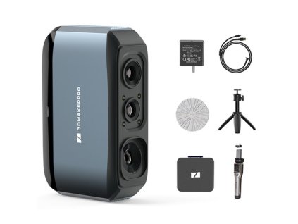 3DMakerpro Moose 3D Scanner, Al Visual Tracking, 0.03mm Accuracy, 0.07mm Resolution, Blue LED Light Source, 24-bit Color Camera, 10fps Frame Rate, Anti-Shake Lenses, Compatible with Windows/MacOS - Luxury Version