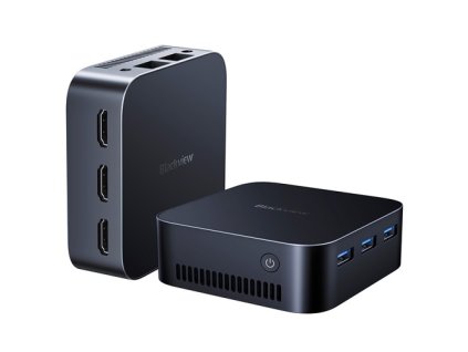 Blackview MP80 Mini PC, Intel N95 4 Cores Up to 3.4GHz, 16GB LPDDR5 RAM 512GB SSD, 3*HDMI Triple Screen Display, 2.4/5GHz Dual-band WiFi Bluetooth 4.2, 3*USB 3.0, 2*RJ45, 1*3.5mm HP/MIC TRRS