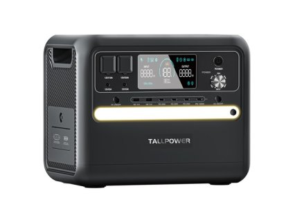 TALLPOWER V2400 Portable Power Station, 2160Wh LiFePo4 Solar Generator, 2400W AC Output, Adjustable Input Power, PD 100W USB-C, UPS Function, LED Light, 13 Outputs