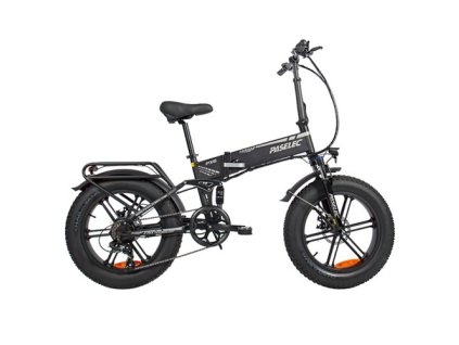 PASELEC PX6 Electric Bike, 750W Motor, 48V 13Ah Battery, 20*4.0-inch Fat Tire, 45km/h Max Speed, 70km Range, Mechanical Disc Brake, Lockable Shock Absorber Front Fork, Shimano 7-speed - Black
