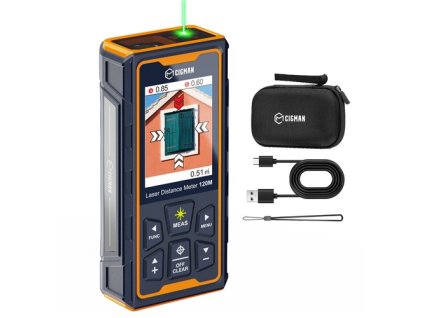 CIGMAN CD-120G Laser Measurement Tool with 4X Camera, P2P Technology, IP68, 2.4inch IPS Display