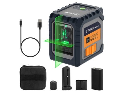 CIGMAN CM-G02A 2 Lines Laser Level, Selectable Laser Lines, Rechargeable Battery, 100 Ft Visibility, Rotatable 360°