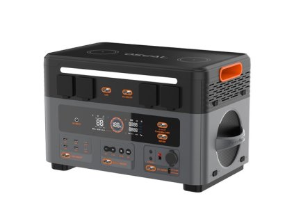 Oscal PowerMax2400 2400W 1872kWh Portable Power Station, Dual Speaker, 1.2h Fast Charging, App Control, LED Light, 16 Outputs, UPS<0.01s