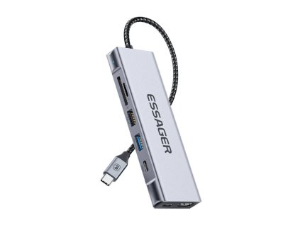 150197 dokovacia stanica essager ehb08 qk0g z hdmi 2xusb a sd karta tf karta siva