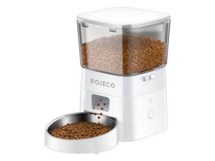 Rojeco 2L WiFi automatický dávkovač krmiva (bílý)