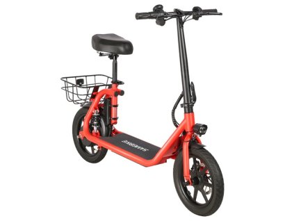 SAMEBIKE SM-C02 Foldable Electric Scooter with Seat, 500W Motor, 36V 13Ah Battery, 14 inch Tire, 32km/h Max Speed, 25km Range, Mechanical Disc Brakes, LCD Display - Red