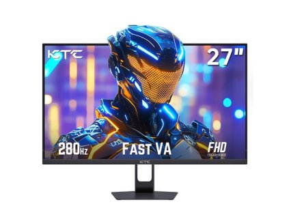 KTC H27E22P Gaming Monitor, 27 inch 1920*1080 FHD FAST VA Panel, 4000:1 Contrast Ratio, 280Hz High Refresh, 1ms GTG Response Time, FreeSync & G-Sync, HDR10, Low Blue Light & Flicker-Free, 2*HDMI 2.0, 1*DP 1.4, 1*USB 2.0, 1*Earphone