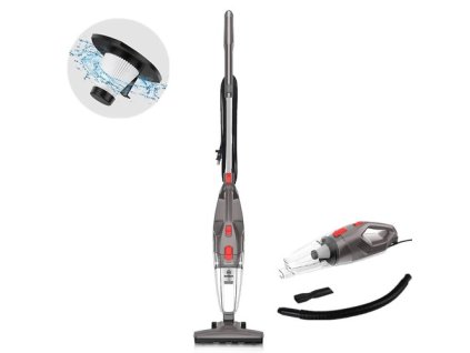 MOOSOO LT450 4-in-1 Corded Stick Vacuum Cleaner, 15kPa Powerful Suction, 0.8L Dust Cup, 4 Stages Filtration, Self-standing
